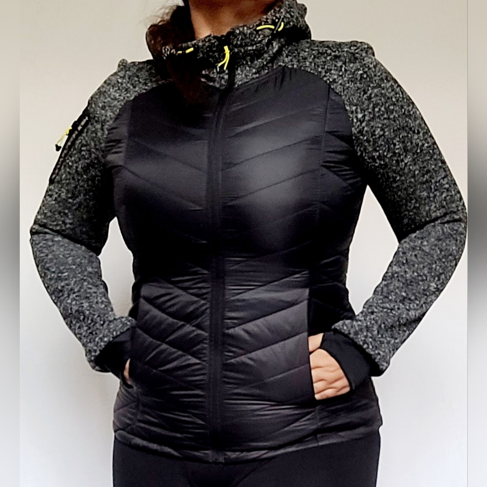 Hfx Performance Mixed Media Active Jacket Knit Sl… - image 1